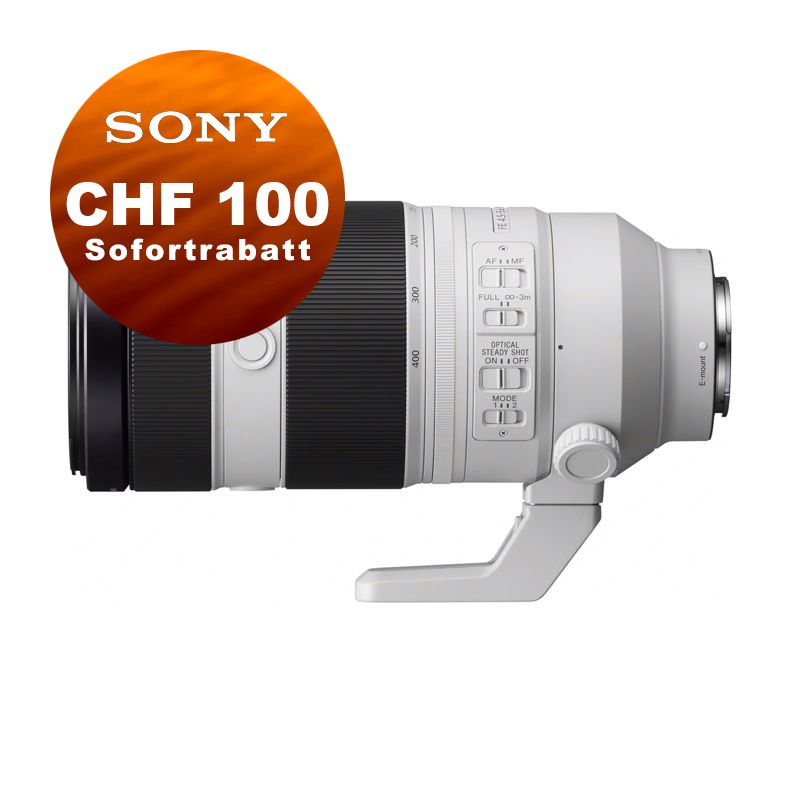Sony FE 100-400mm 4.5-5.6 GM OSS - &#39;&#39;4 Jahre Garantie&#39;&#39; - inkl. CHF 100.- Sofortrabatt
