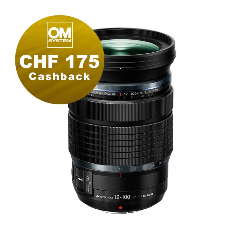 OM System M.Zuiko 12-100mm 4.0 IS Pro - CHF 175.- Cashback