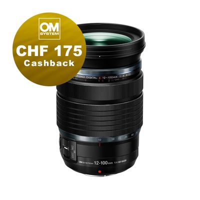 OM System M.Zuiko 12-100mm 4.0 IS Pro - CHF 175.- Cashback