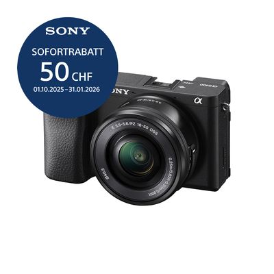 Sony A6400 A Kit mit 16-50mm II - &#39;&#39;4 Jahre Garantie&#39;&#39; - inkl. CHF 50 Sofortrabatt