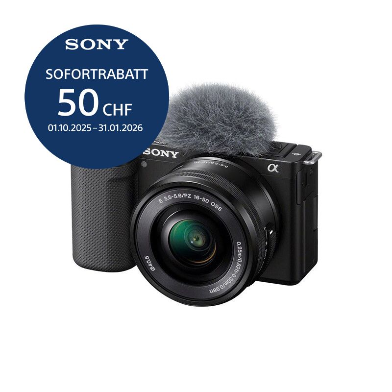 Sony ZV-E10 Kit mit 16-50mm - ''4 Jahre Garantie'' - inkl. CHF 50 Sofortrabatt Sony ZV-E10 Kit mit 16-50mm - ''4 Jahre Garantie'' - inkl. CHF 50 Sofortrabatt