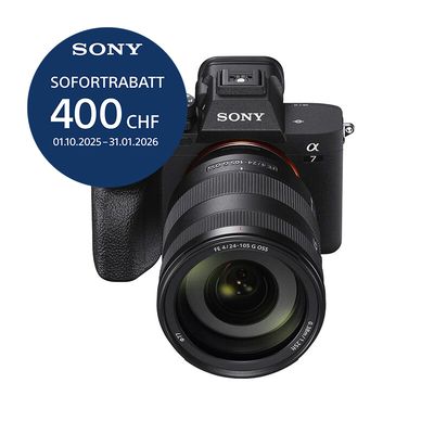 Sony A7 Mark IV Kit mit 24-105mm 4.0 G - &#39;&#39;4 Jahre Garantie&#39;&#39; - inkl. CHF 400 Sofortrabatt