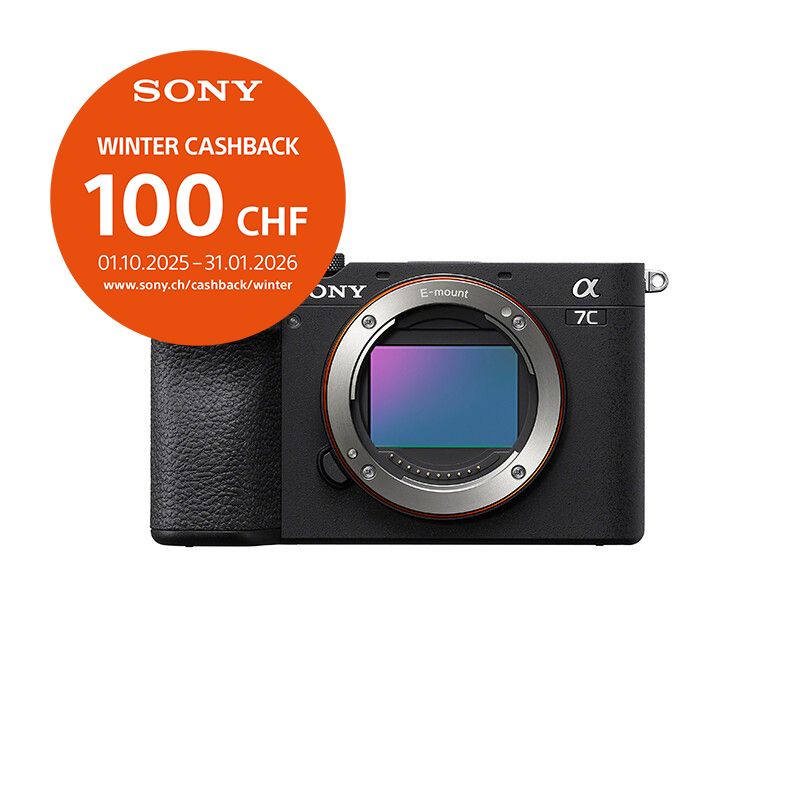 Sony A7C Mark II Gehäuse (black) - &#39;&#39;4 Jahre Garantie&#39;&#39; - inkl. CHF 100.- Cashback