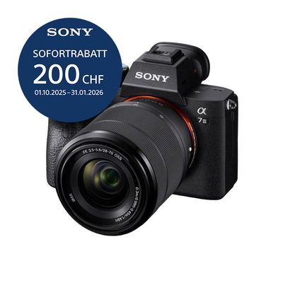 Sony A7 Mark III Kit mit 28-70mm - &#39;&#39;4 Jahre Garantie&#39;&#39; - inkl. CHF 200 Sofortrabatt