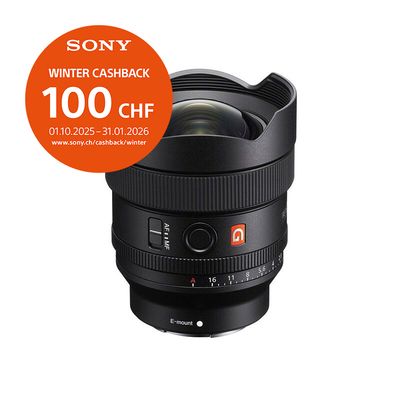 Sony FE 14mm 1.8 GM - &#39;&#39;4 Jahre Garantie&#39;&#39; - inkl. CHF 100.- Cashback