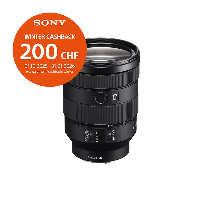 Sony FE 24-105mm 4.0 G OSS - ''4 Jahre Garantie'' - inkl. CHF 200.- Cashback Sony FE 24-105mm 4.0 G OSS - ''4 Jahre Garantie'' - inkl. CHF 200.- Cashback