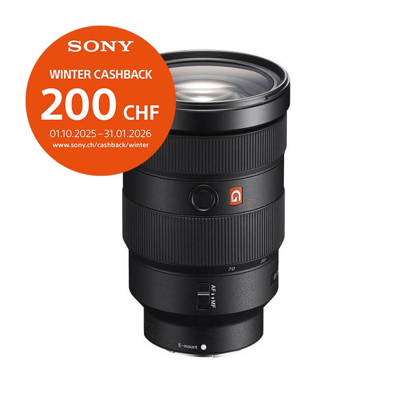 Sony FE 24-70mm 2.8 GM - ''4 Jahre Garantie'' - inkl. CHF 200.- Cashback Sony FE 24-70mm 2.8 GM - ''4 Jahre Garantie'' - inkl. CHF 200.- Cashback