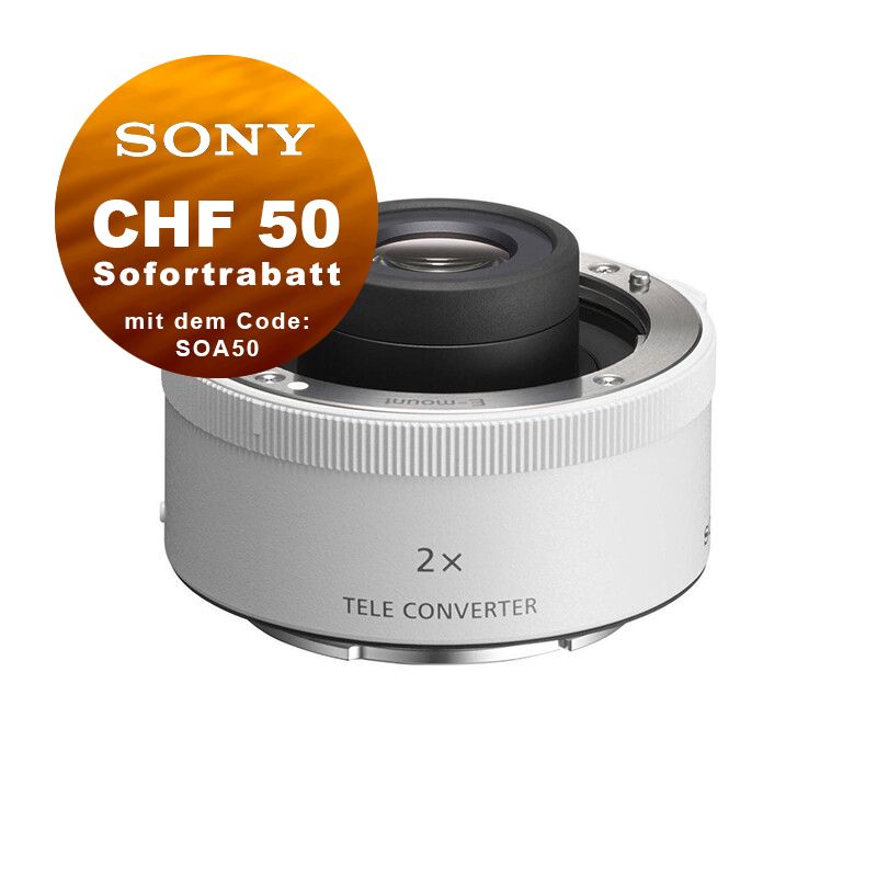 Sony SEL-20TC 2.0x Telekonverter - CHF 50 Rabatt mit Code SOA50