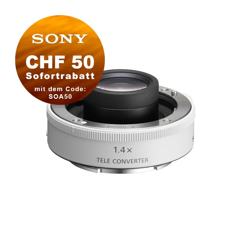Sony SEL-14TC 1.4x Telekonverter - CHF 50 Rabatt mit Code SOA50