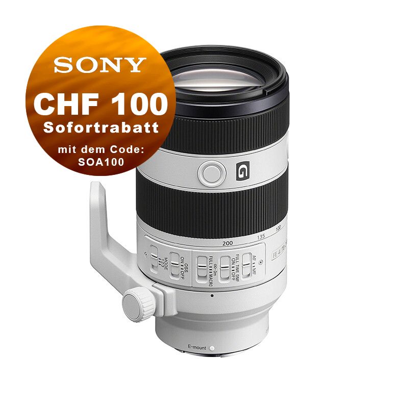 Sony FE 70-200mm 4.0 Macro G OSS II - &#39;&#39;4 Jahre Garantie&#39;&#39; - CHF 100.- Rabatt mit Code SOA100