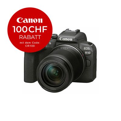 Canon EOS R10 Kit mit 18-150mm 3.5-6.3 - CHF 100 Rabatt mit Code CR100