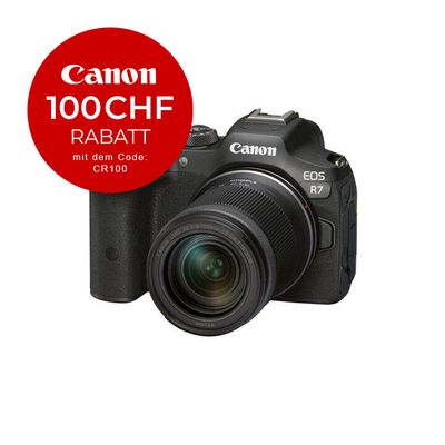 Canon EOS R7 Kit mit 18-150mm 3.5-6.3 - CHF 100 Rabatt mit Code CR100