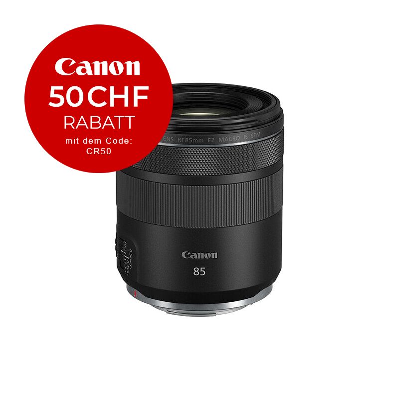 Canon RF 85mm 2.0 Macro IS STM - CHF 50 Rabatt mit Code CR50