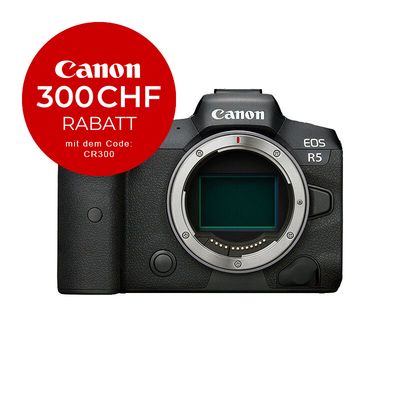 Canon EOS R5 Gehäuse - &#39;&#39;Premium Garantie&#39;&#39; - CHF 300 Rabatt mit Code CR300