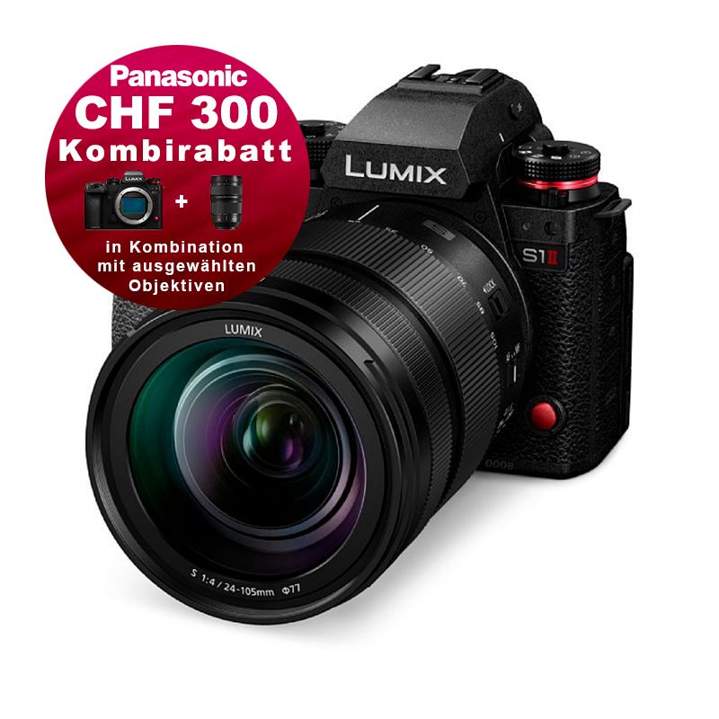 Panasonic S1 Mark II Kit mit 24-105mm - 5 Jahres Garantie - CHF 300.- Kombinationsrabatt