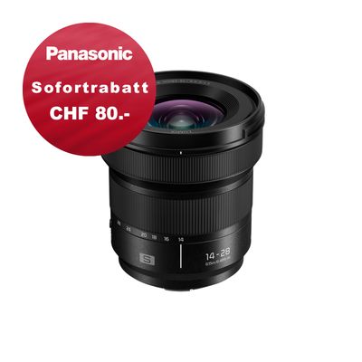 Panasonic S 14-28mm 4-5.6 - 5 Jahres Garantie - inkl. CHF 80.- Sofortrabatt Panasonic S 14-28mm 4-5.6 - 5 Jahres Garantie - inkl. CHF 80.- Sofortrabatt