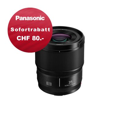 Panasonic S 35mm 1.8 - 5 Jahres Garantie - inkl. CHF 80.- Sofortrabatt Panasonic S 35mm 1.8 - 5 Jahres Garantie - inkl. CHF 80.- Sofortrabatt