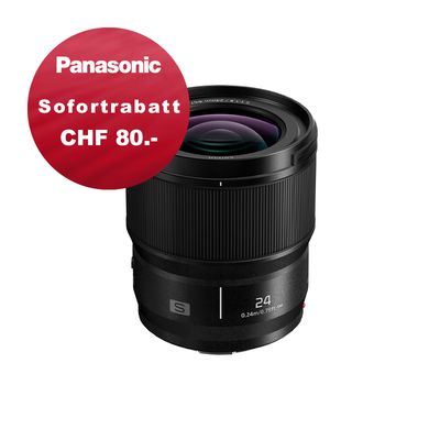 Panasonic S 24mm 1.8 - 5 Jahres Garantie - inkl. CHF 80.- Sofortrabatt Panasonic S 24mm 1.8 - 5 Jahres Garantie - inkl. CHF 80.- Sofortrabatt