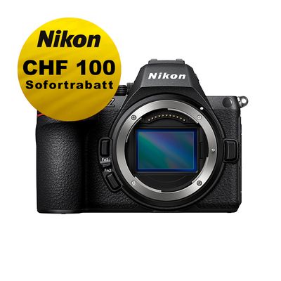 Nikon Z5II Gehäuse - ''Swiss Garantie'' - inkl. CHF 100 Sofortrabatt Nikon Z5II Gehäuse - ''Swiss Garantie'' - inkl. CHF 100 Sofortrabatt