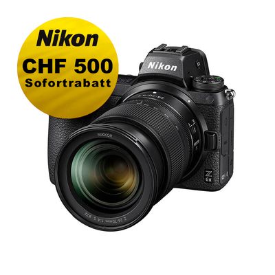 Nikon Z6 II Kit mit 24-70mm 4.0 - ''Swiss Garantie'' - inkl. CHF 500 Sofortrabatt Nikon Z6 II Kit mit 24-70mm 4.0 - ''Swiss Garantie'' - inkl. CHF 500 Sofortrabatt