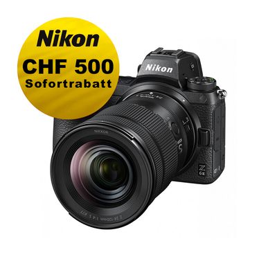 Nikon Z6 II Kit mit 24-120mm 4.0 - ''Swiss Garantie'' - inkl. CHF 500 Sofortrabatt Nikon Z6 II Kit mit 24-120mm 4.0 - ''Swiss Garantie'' - inkl. CHF 500 Sofortrabatt