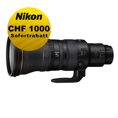 Nikon Z 400mm 2.8 TC VR S - ''Swiss Garantie'' - inkl. CHF 1000 Sofortrabatt Nikon Z 400mm 2.8 TC VR S - ''Swiss Garantie'' - inkl. CHF 1000 Sofortrabatt