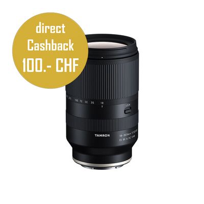 Tamron 18-300mm 3.5-6.3 Di III-A VC VXD (Sony) - inkl. CHF 100 Sofortrabatt Tamron 18-300mm 3.5-6.3 Di III-A VC VXD (Sony) - inkl. CHF 100 Sofortrabatt