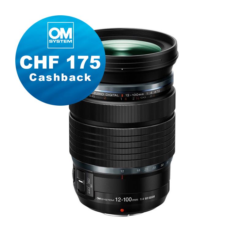 OM System M.Zuiko 12-100mm 4.0 IS Pro - CHF 175 Cashback + 5 Jahre Garantie OM System M.Zuiko 12-100mm 4.0 IS Pro - CHF 175 Cashback + 5 Jahre Garantie