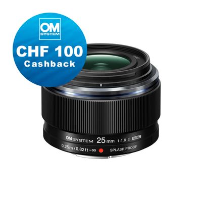 OM System M.Zuiko 25mm 1.8 II - CHF 100 Cashback + 5 Jahre Garantie OM System M.Zuiko 25mm 1.8 II - CHF 100 Cashback + 5 Jahre Garantie