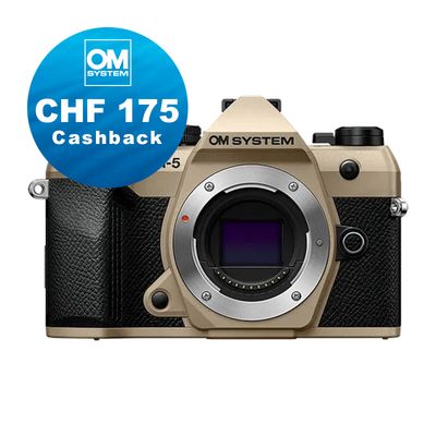 OM System OM-5 II Gehäuse (sand beige) - CHF 175 Cashback + 5 Jahre Garantie OM System OM-5 II Gehäuse (sand beige) - CHF 175 Cashback + 5 Jahre Garantie