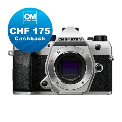 OM System OM-5 II Gehäuse (silver) - CHF 175 Cashback + 5 Jahre Garantie OM System OM-5 II Gehäuse (silver) - CHF 175 Cashback + 5 Jahre Garantie