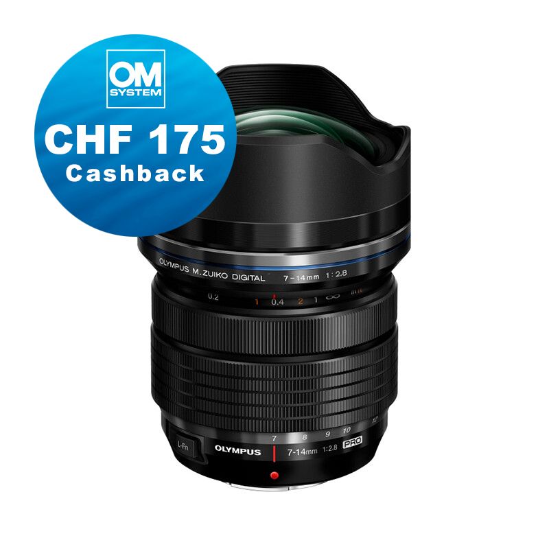 Olympus M.Zuiko 7-14mm 2.8 Pro - CHF 175 Cashback + 5 Jahre Garantie Olympus M.Zuiko 7-14mm 2.8 Pro - CHF 175 Cashback + 5 Jahre Garantie