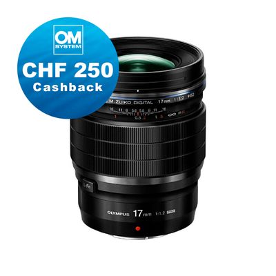 Olympus M.Zuiko 17mm 1.2 Pro - CHF 250 Cashback + 5 Jahre Garantie Olympus M.Zuiko 17mm 1.2 Pro - CHF 250 Cashback + 5 Jahre Garantie