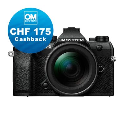 OM System OM-5 II Kit mit 12-45mm 4.0 (black) - CHF 175 Cashback + 5 Jahre Garantie OM System OM-5 II Kit mit 12-45mm 4.0 (black) - CHF 175 Cashback + 5 Jahre Garantie