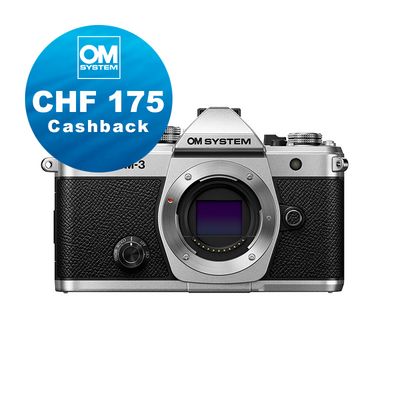 OM System OM-3 Gehäuse (silver) - CHF 175 Cashback + 5 Jahre Garantie OM System OM-3 Gehäuse (silver) - CHF 175 Cashback + 5 Jahre Garantie