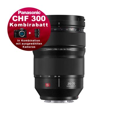 Panasonic S 24-70mm 2.8 Pro - 5 Jahres Garantie - CHF 300.- Kombinationsrabatt Panasonic S 24-70mm 2.8 Pro - 5 Jahres Garantie - CHF 300.- Kombinationsrabatt