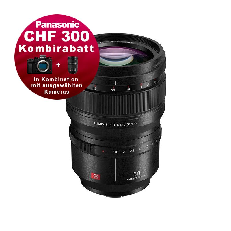 Panasonic S 50mm 1.4 - 5 Jahres Garantie - CHF 300.- Kombinationsrabatt Panasonic S 50mm 1.4 - 5 Jahres Garantie - CHF 300.- Kombinationsrabatt