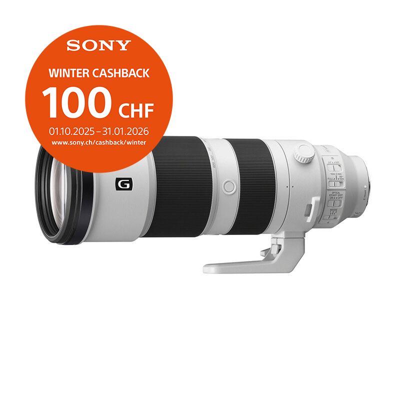 Sony FE 200-600mm 5.6-6.3 G OSS - ''4 Jahre Garantie'' - CHF 100.- Cashback Sony FE 200-600mm 5.6-6.3 G OSS - ''4 Jahre Garantie'' - CHF 100.- Cashback