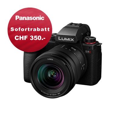 Panasonic S5 Mark II Kit 20-60mm - 5 Jahres Garantie - inkl. CHF 350.- Sofortrabatt Panasonic S5 Mark II Kit 20-60mm - 5 Jahres Garantie - inkl. CHF 350.- Sofortrabatt