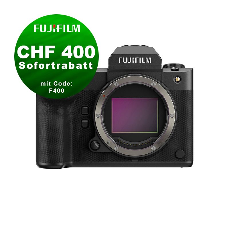 Fujifilm GFX 100 II Gehäuse - ''Swiss Garantie'' - CHF 400 Rabatt mit Code F400 Fujifilm GFX 100 II Gehäuse - ''Swiss Garantie'' - CHF 400 Rabatt mit Code F400