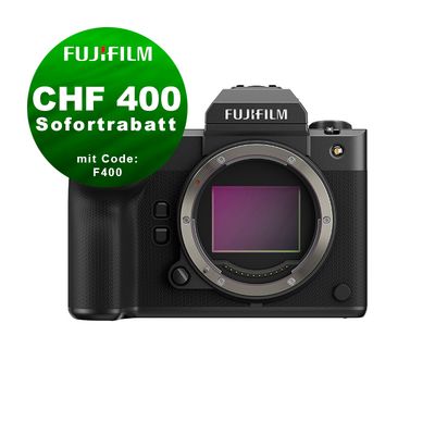 Fujifilm GFX 100 II Gehäuse - ''Swiss Garantie'' - CHF 400 Rabatt mit Code F400 Fujifilm GFX 100 II Gehäuse - ''Swiss Garantie'' - CHF 400 Rabatt mit Code F400