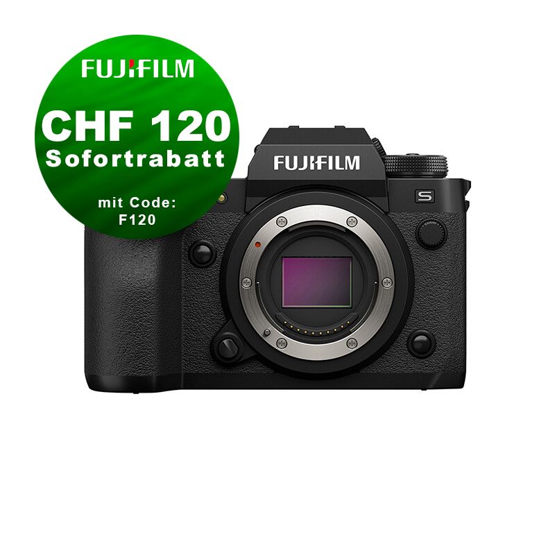 Fujifilm X-H2s Gehäuse - ''Swiss Garantie'' - CHF 120 Rabatt mit Code F120 Fujifilm X-H2s Gehäuse - ''Swiss Garantie'' - CHF 120 Rabatt mit Code F120
