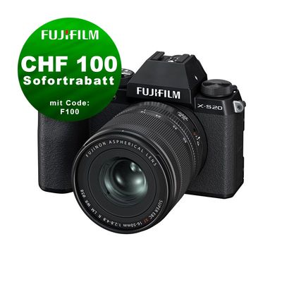 Fujifilm X-S20 Kit mit 16-50mm 2.8-4.8 - ''Swiss Garantie'' - CHF 100 Rabatt mit Code F100 Fujifilm X-S20 Kit mit 16-50mm 2.8-4.8 - ''Swiss Garantie'' - CHF 100 Rabatt mit Code F100