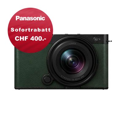 Panasonic S9 Kit mit 18-40mm 4.5-6.3 Dark Olive - 5 Jahres Garantie - inkl. CHF 400.- Sofortrabatt Panasonic S9 Kit mit 18-40mm 4.5-6.3 Dark Olive - 5 Jahres Garantie - inkl. CHF 400.- Sofortrabatt