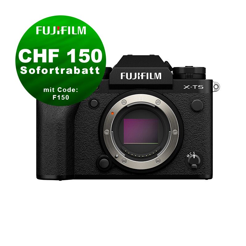 Fujifilm X-T5 Gehäuse (black) - ''Swiss Garantie'' - CHF 150 Rabatt mit Code F150 Fujifilm X-T5 Gehäuse (black) - ''Swiss Garantie'' - CHF 150 Rabatt mit Code F150