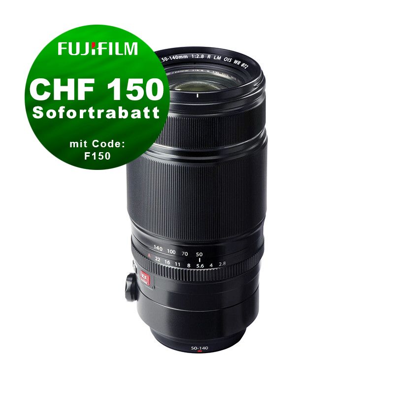 Fujinon XF 50-140mm 2.8 R LM OIS WR - ''Swiss Garantie'' - CHF 150 Rabatt mit Code F150 Fujinon XF 50-140mm 2.8 R LM OIS WR - ''Swiss Garantie'' - CHF 150 Rabatt mit Code F150