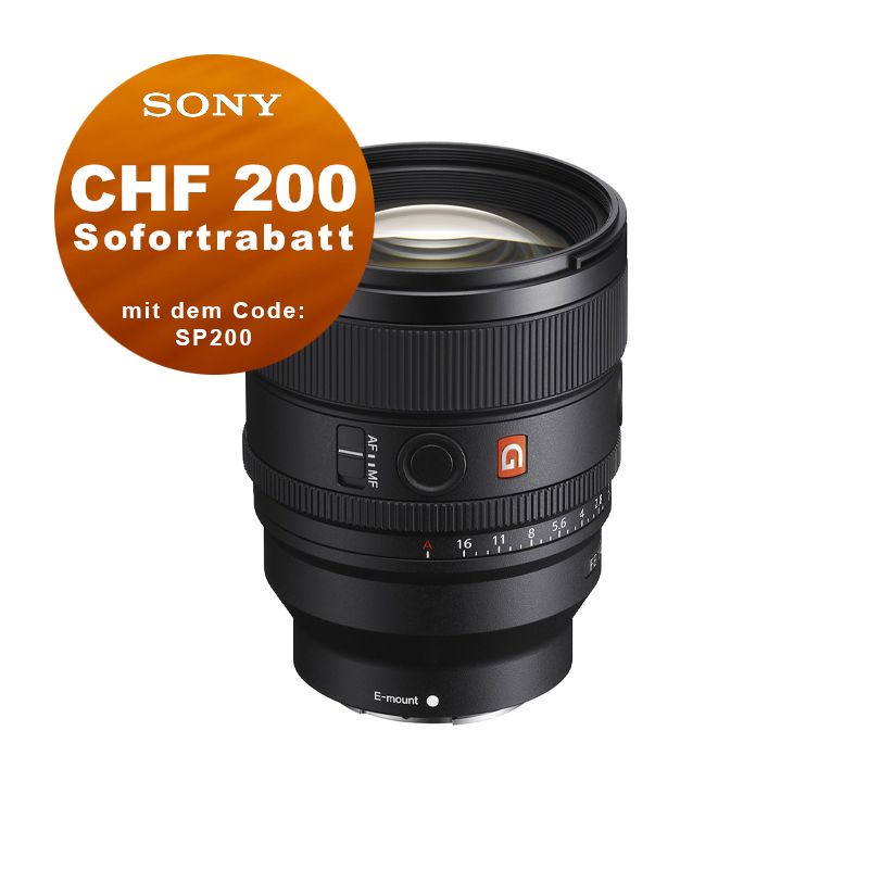 Sony FE 85mm 1.4 GM II - ''4 Jahre Garantie''- inkl. CHF 200 Sofortrabatt mit Code SP200 Sony FE 85mm 1.4 GM II - ''4 Jahre Garantie''- inkl. CHF 200 Sofortrabatt mit Code SP200