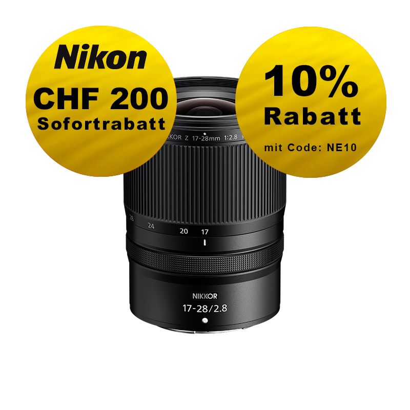 Nikon Z 17-28mm 2.8 - ''Swiss Garantie'' - inkl. CHF 200 Sofortrabatt Nikon Z 17-28mm 2.8 - ''Swiss Garantie'' - inkl. CHF 200 Sofortrabatt