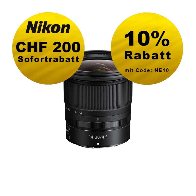 Nikon Z 14-30mm 4.0 S - ''Swiss Garantie'' - inkl. CHF 200 Sofortrabatt Nikon Z 14-30mm 4.0 S - ''Swiss Garantie'' - inkl. CHF 200 Sofortrabatt