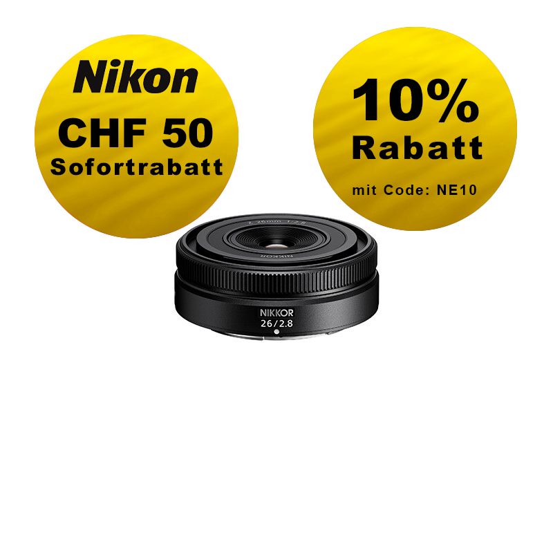 Nikon Z 26mm 2.8 - ''Swiss Garantie'' - inkl. CHF 50 Sofortrabatt Nikon Z 26mm 2.8 - ''Swiss Garantie'' - inkl. CHF 50 Sofortrabatt